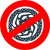 Must not use on brake discs icon
